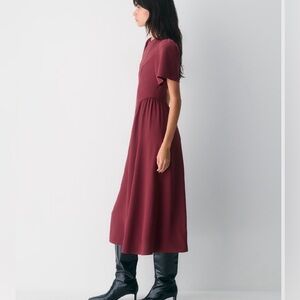 Aritzia Wilfred (RE)TWILL ORCHID DRESS Cordovan Size 6